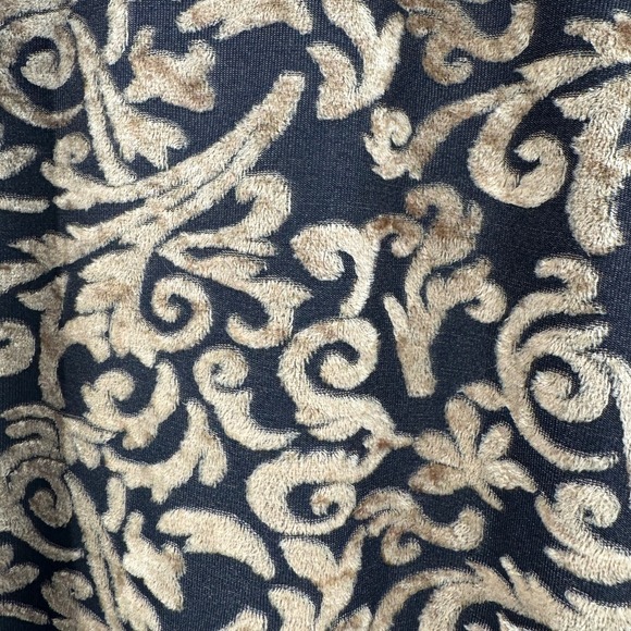 Diane Von Furstenberg Velvet Burnout Tunic Top Women's 1X Gold Button Front USA - Picture 4 of 8